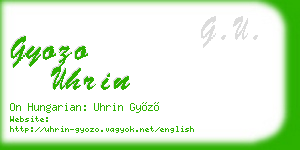 gyozo uhrin business card