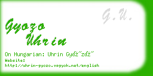 gyozo uhrin business card